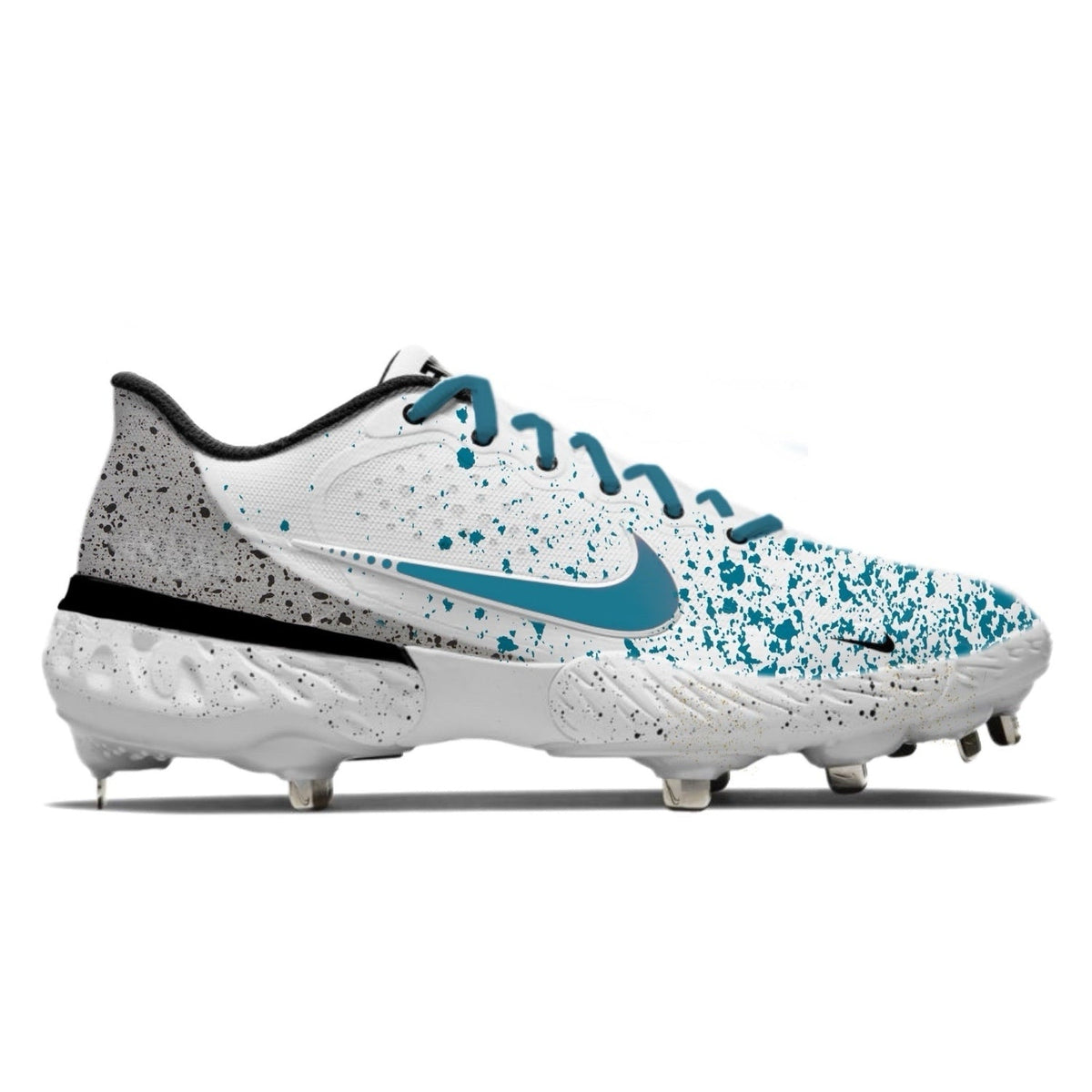 "Teal Cement Splatter" Nike Alpha Huarache Elite 3 Low Cleats