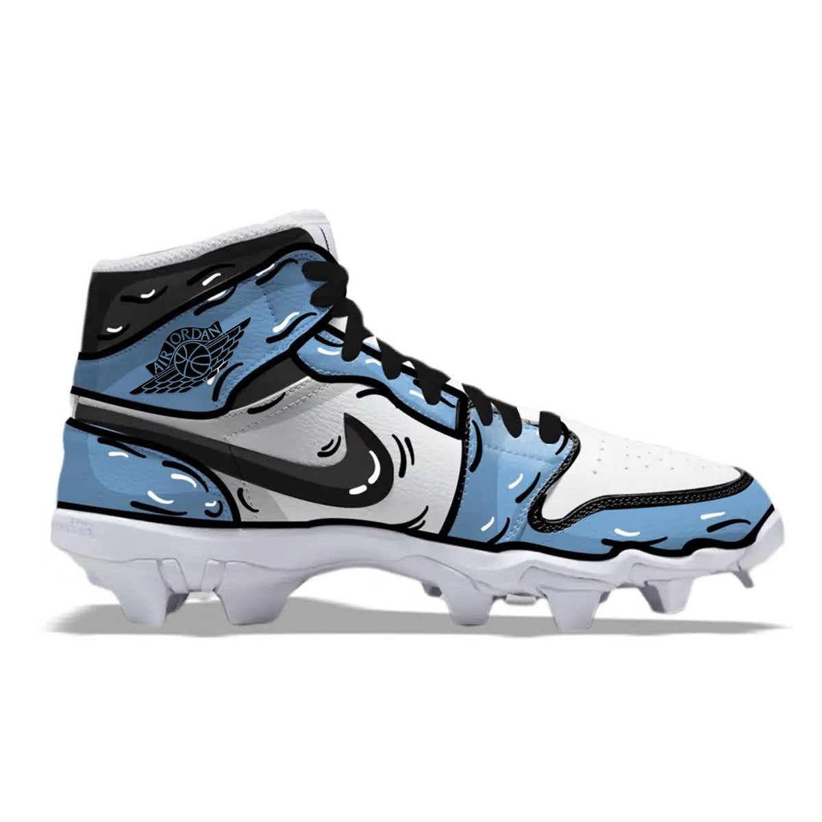 "University Blue Cartoon" Jordan 1 Kids' Multisport Cleats
