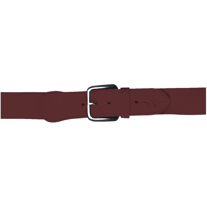 Brown belt with a silver buckle on a white background