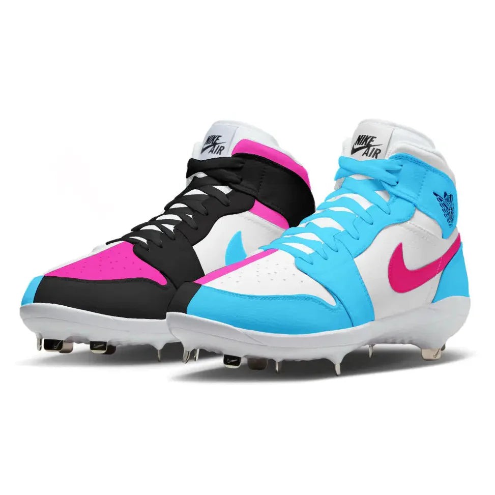 "Vice Homage to Home" Jordan 1 Retro Cleats - Size 9 Mid Top MCS