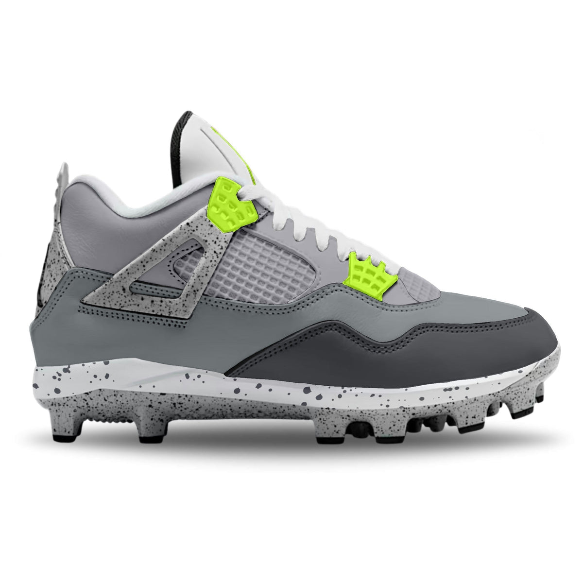 "Volt Gray" Jordan 4 Retro MCS Cleats