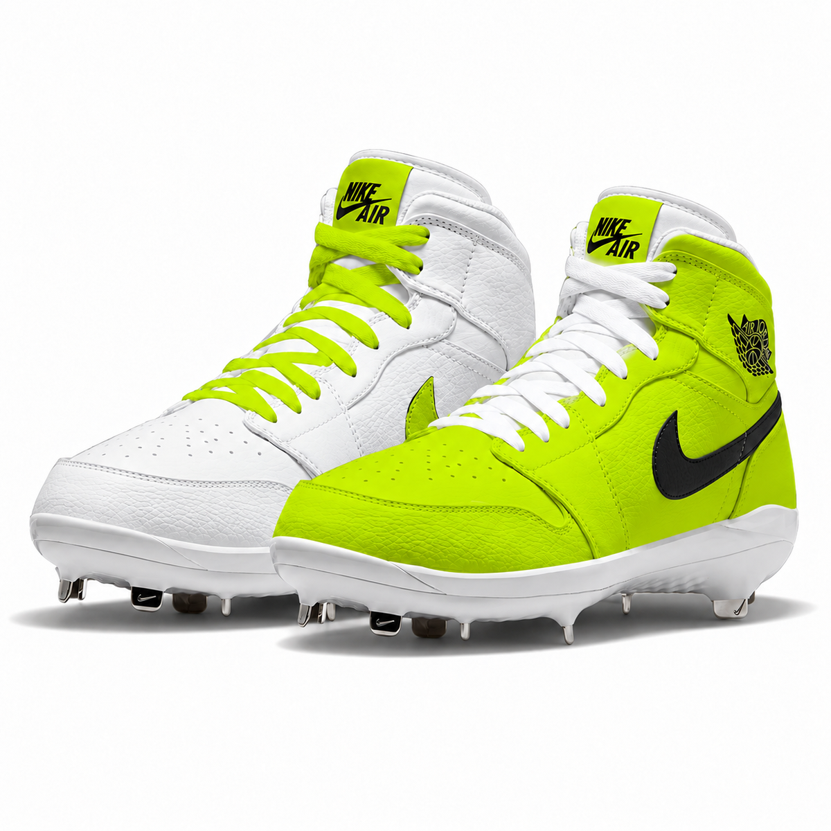 "Volt Mismatch" Jordan 1 Retro Cleats