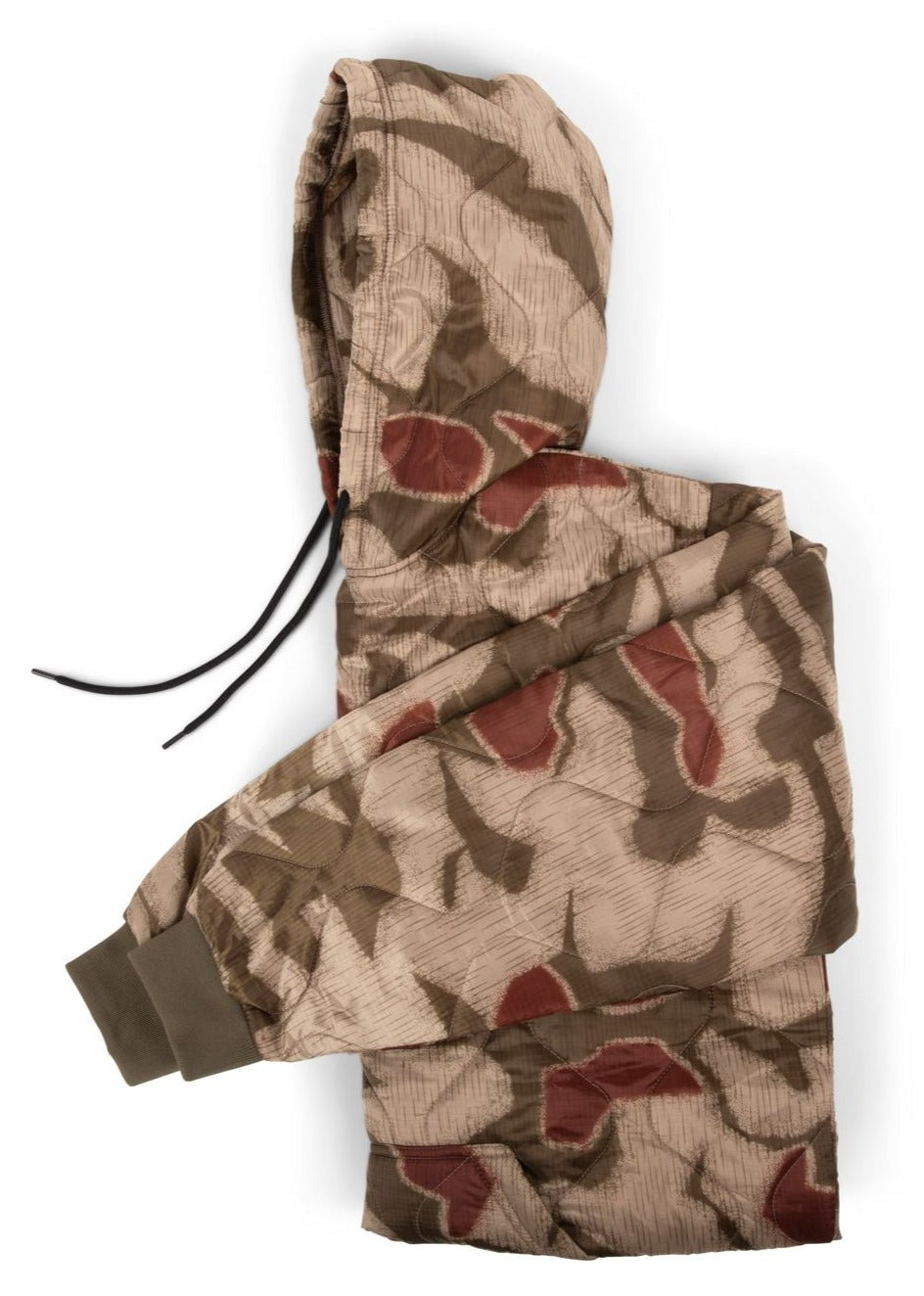 Camouflage-patterned jacket on a white background