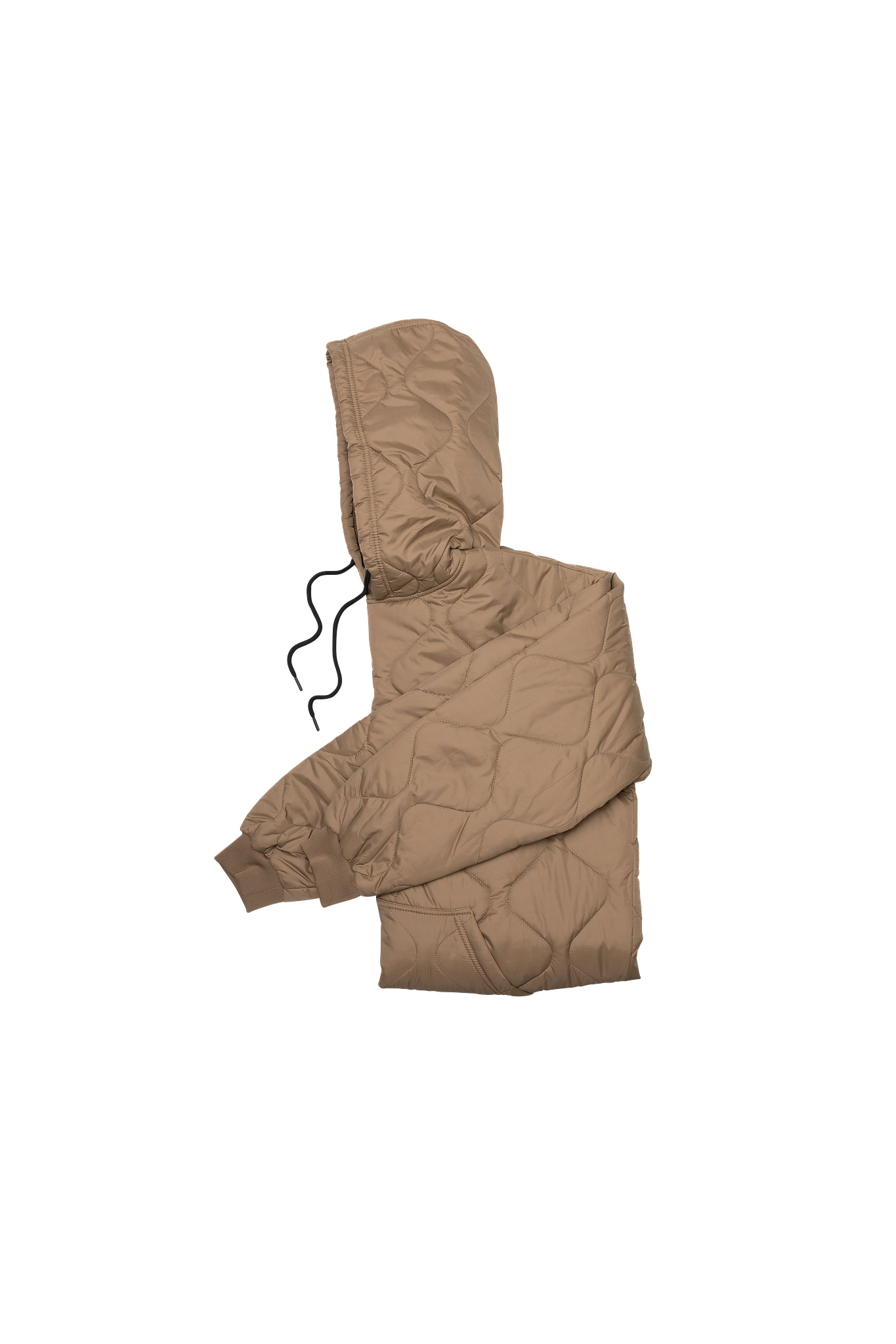 Brown hooded jacket on a white background