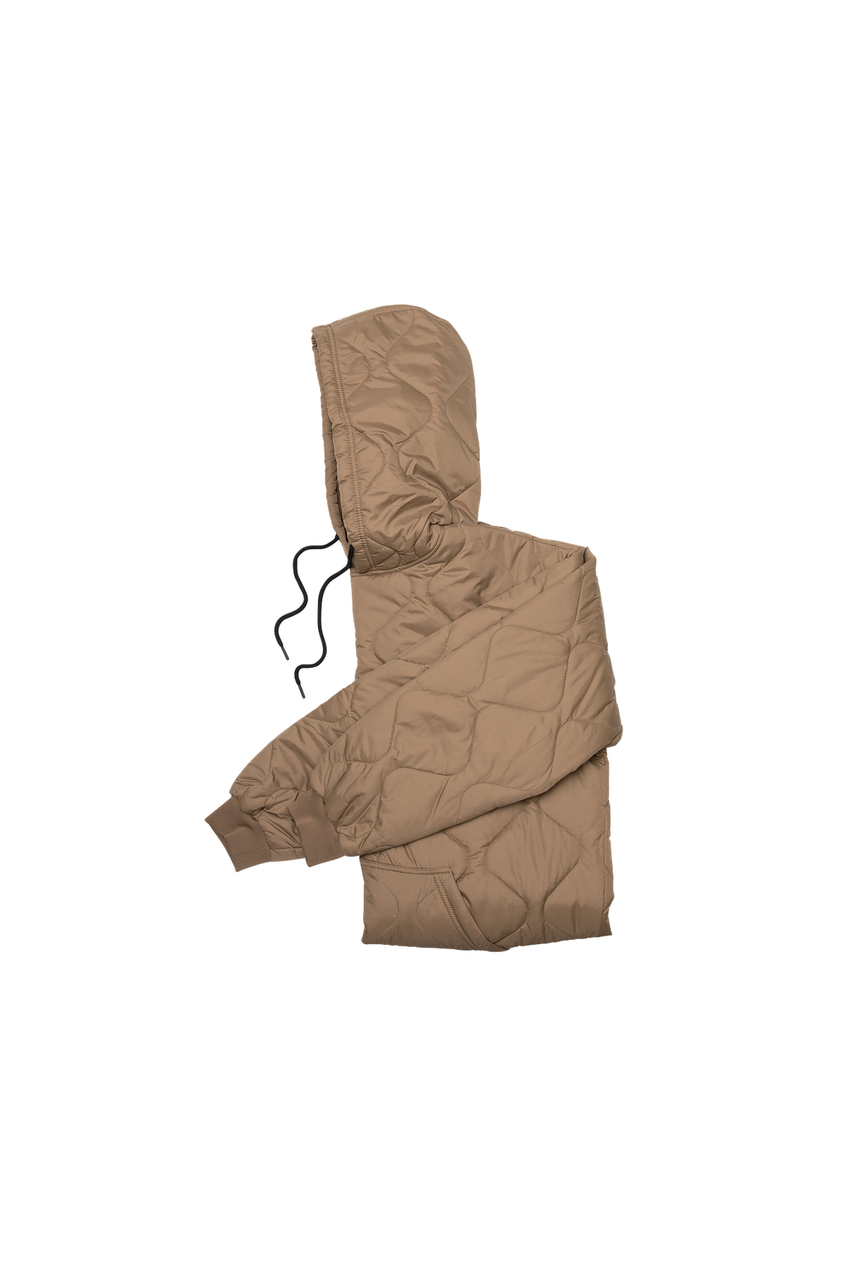 Brown hooded jacket on a white background