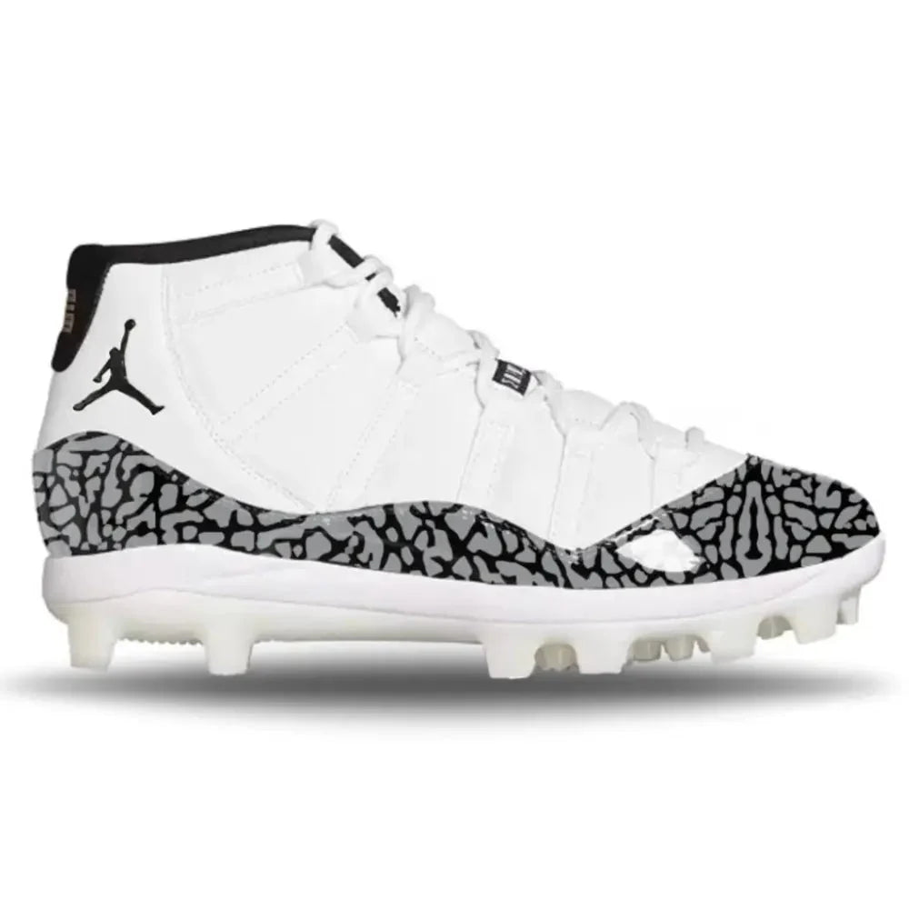 "White Cement" Jordan 11 Retro MCS Cleats