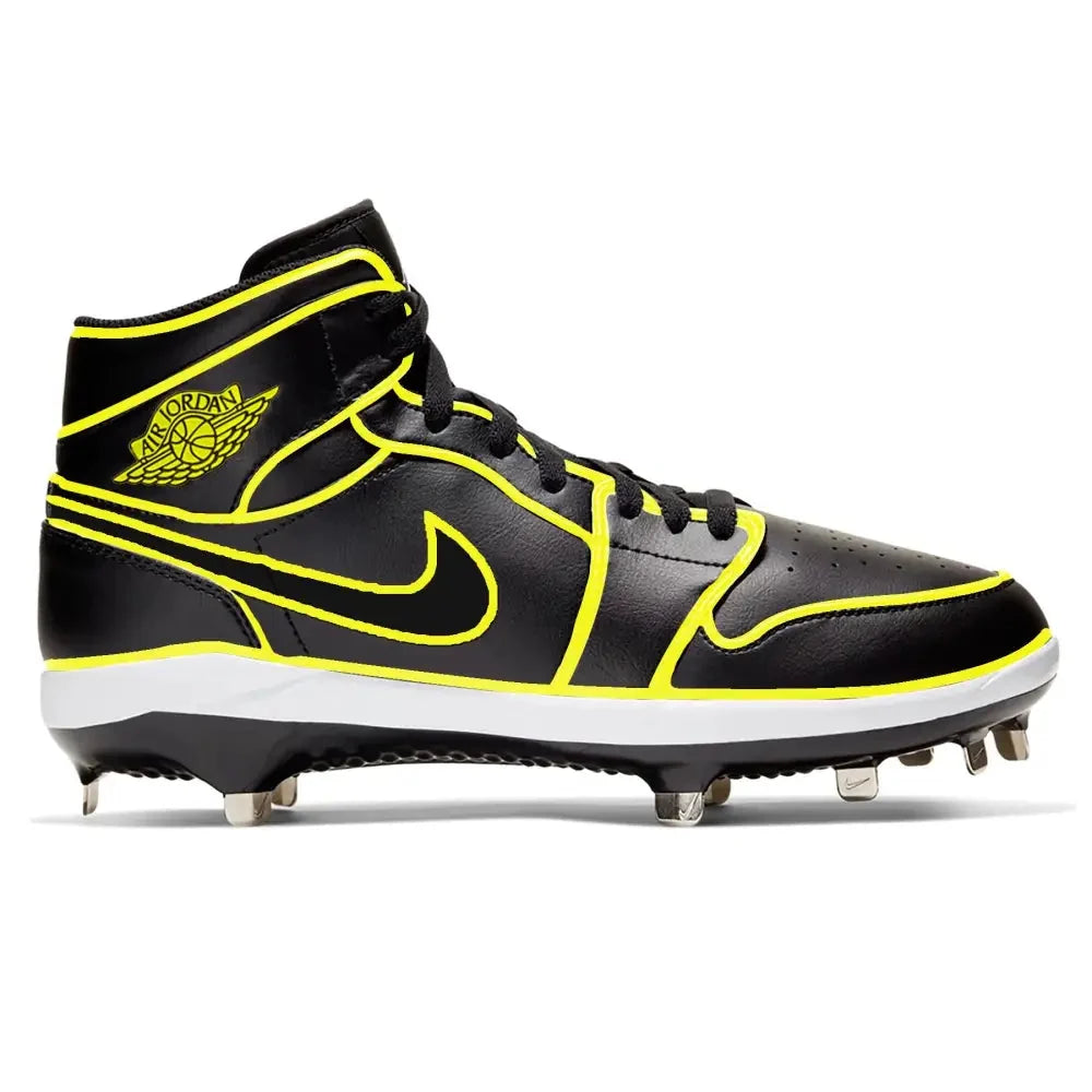 "Yellow Lines" Jordan 1 Retro Cleats