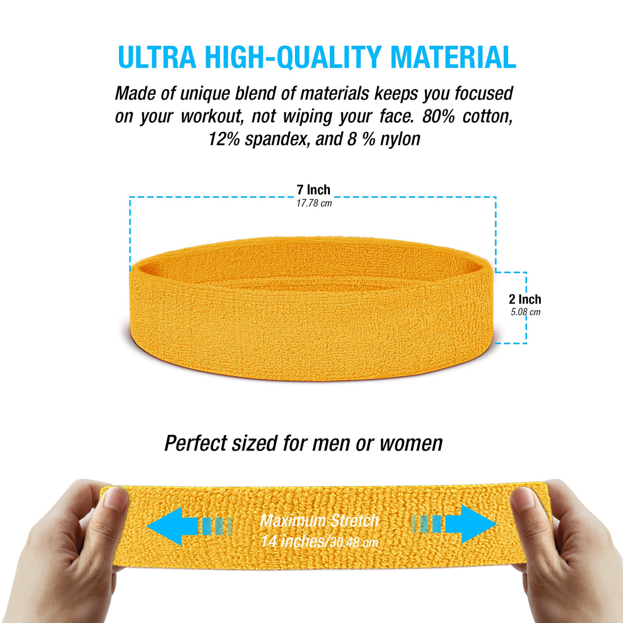 Premium Terry Cloth Cotton Sweatbands - Pro Game Sports