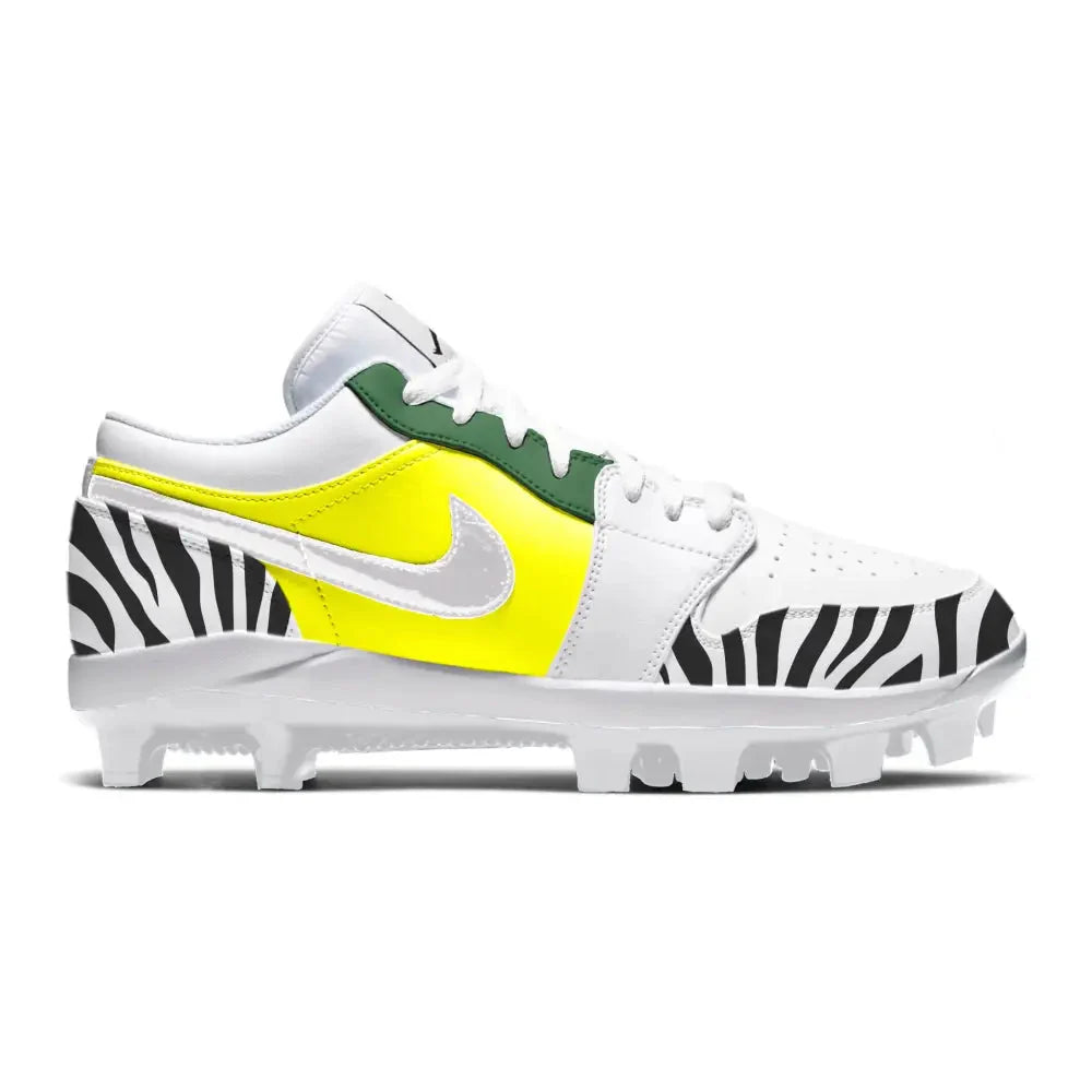 "Zebra" Jordan 1 Retro Cleats
