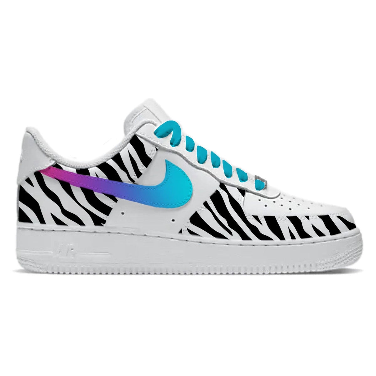 "Zebra" Nike Air Force 1 Low Shoes