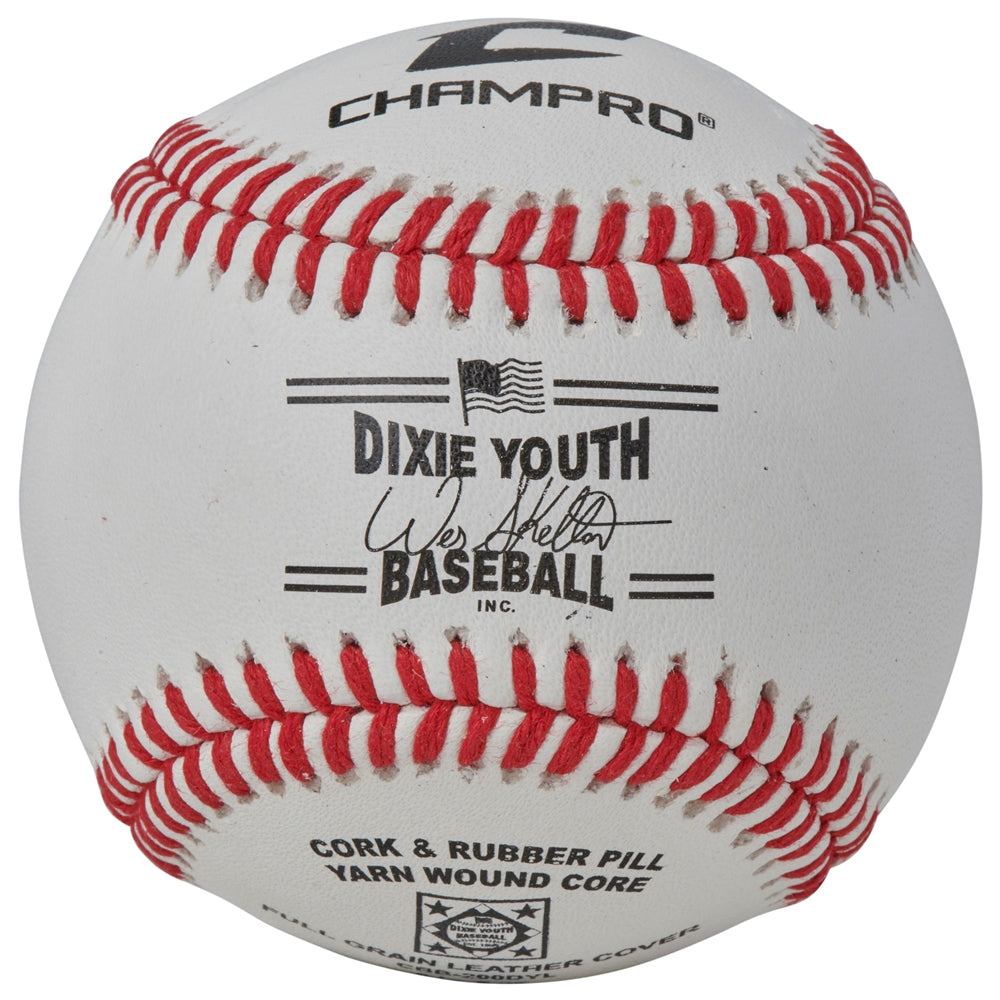 Dixie League Approved Baseball - Full Grain Leather Cover - Category 1