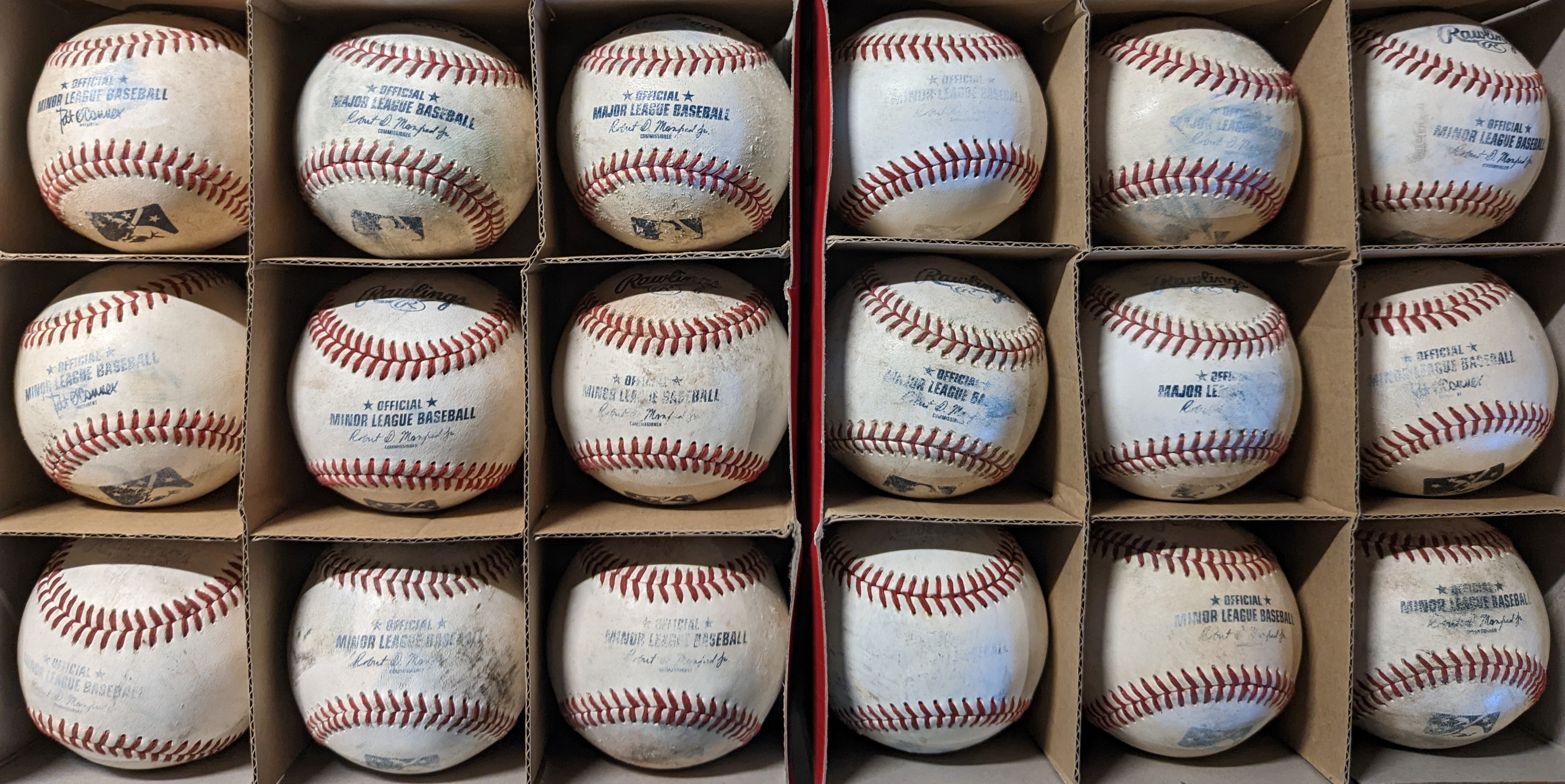 18 Used MLB and/or MILB Baseballs (Good to Very Good Condition) - Pro Game Sports