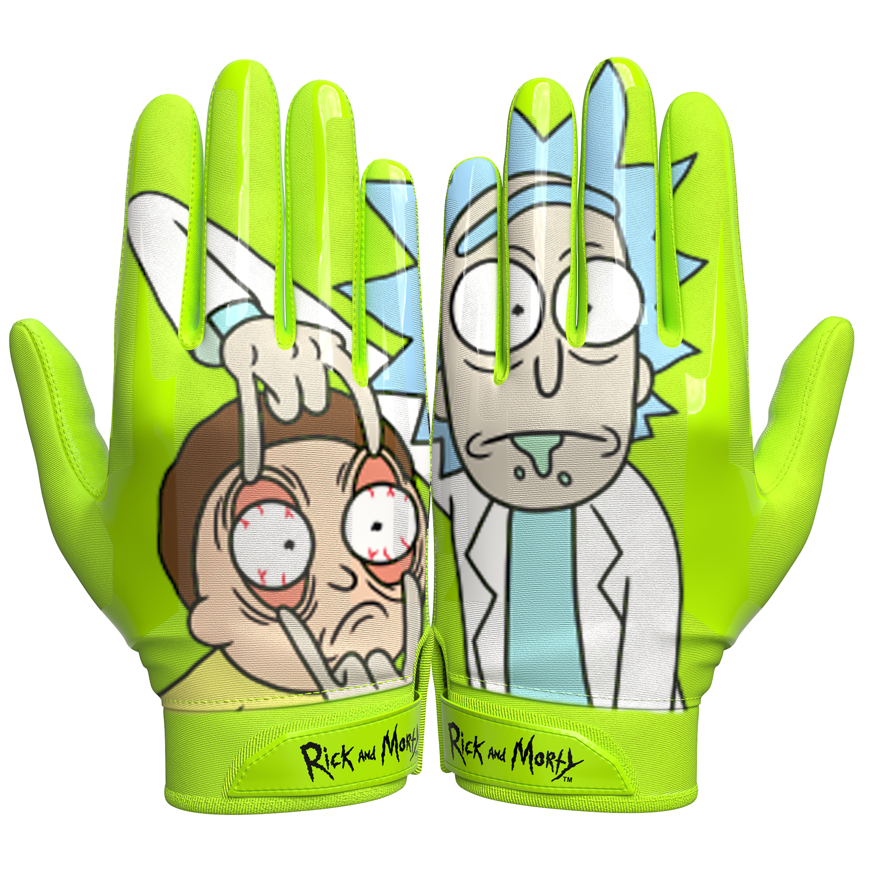 Rick and Morty Football Gloves - VPS1 by Phenom Elite