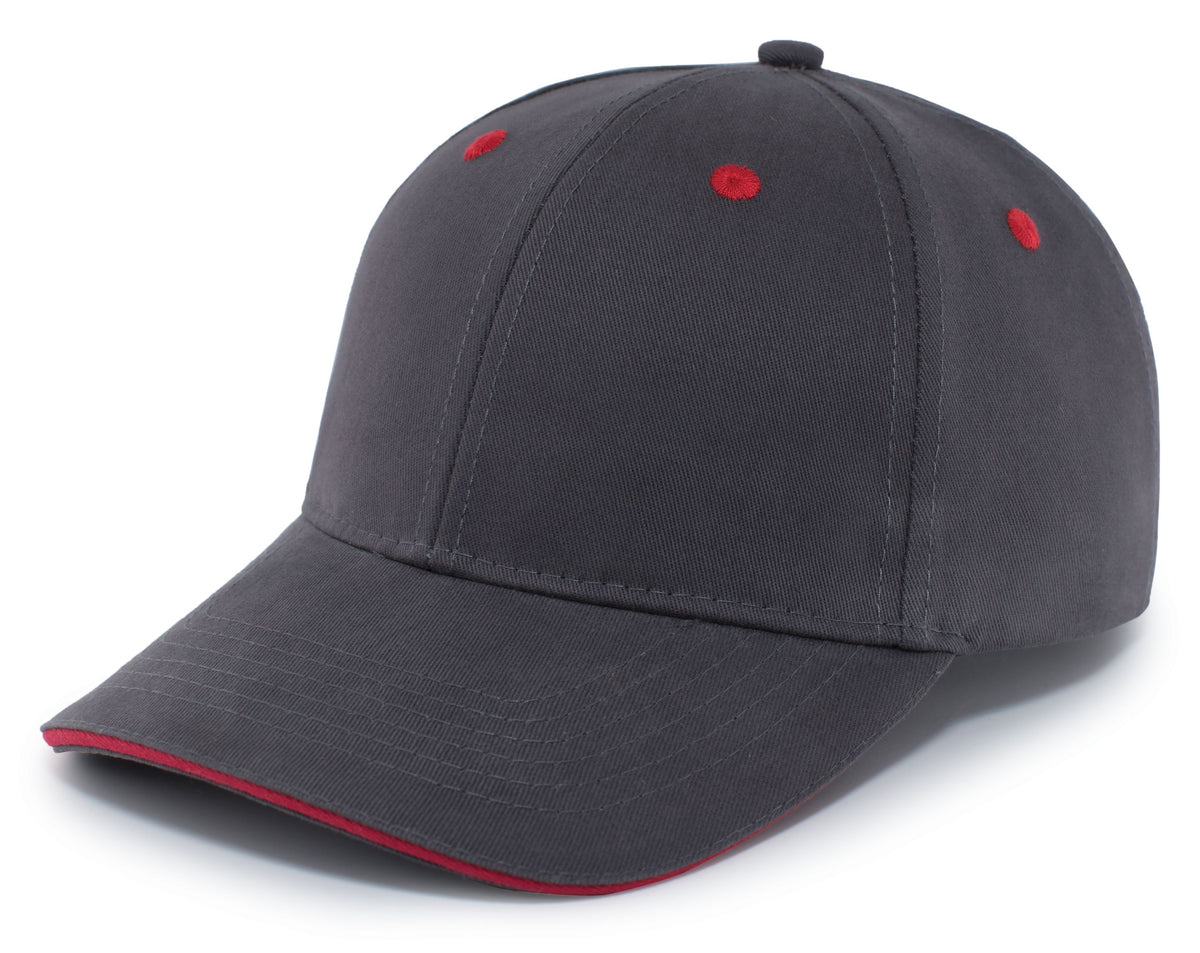 Brushed Twill Cap With Sandwich Bill