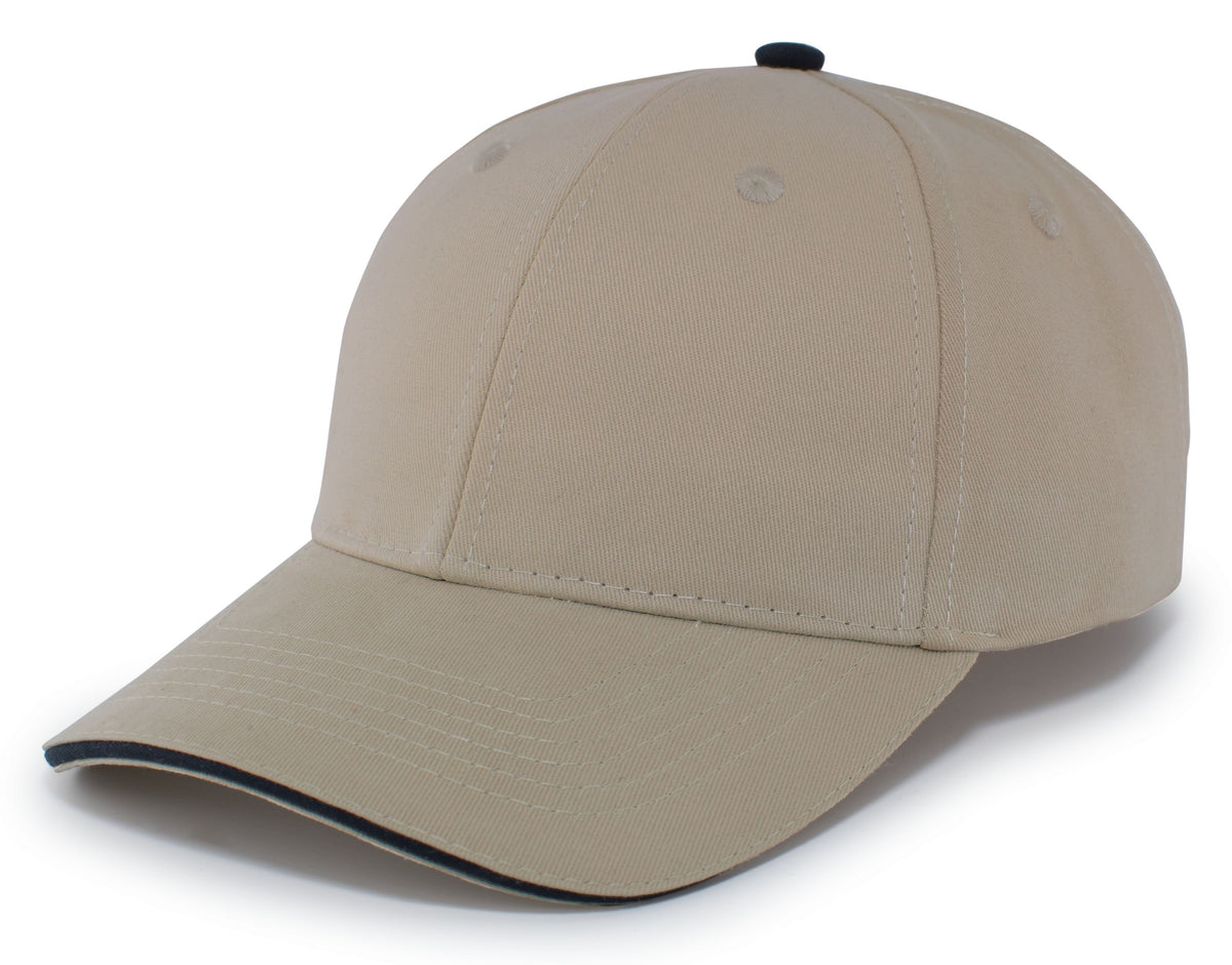 Brushed Twill Cap With Sandwich Bill