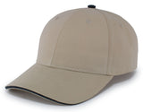 Brushed Twill Cap With Sandwich Bill