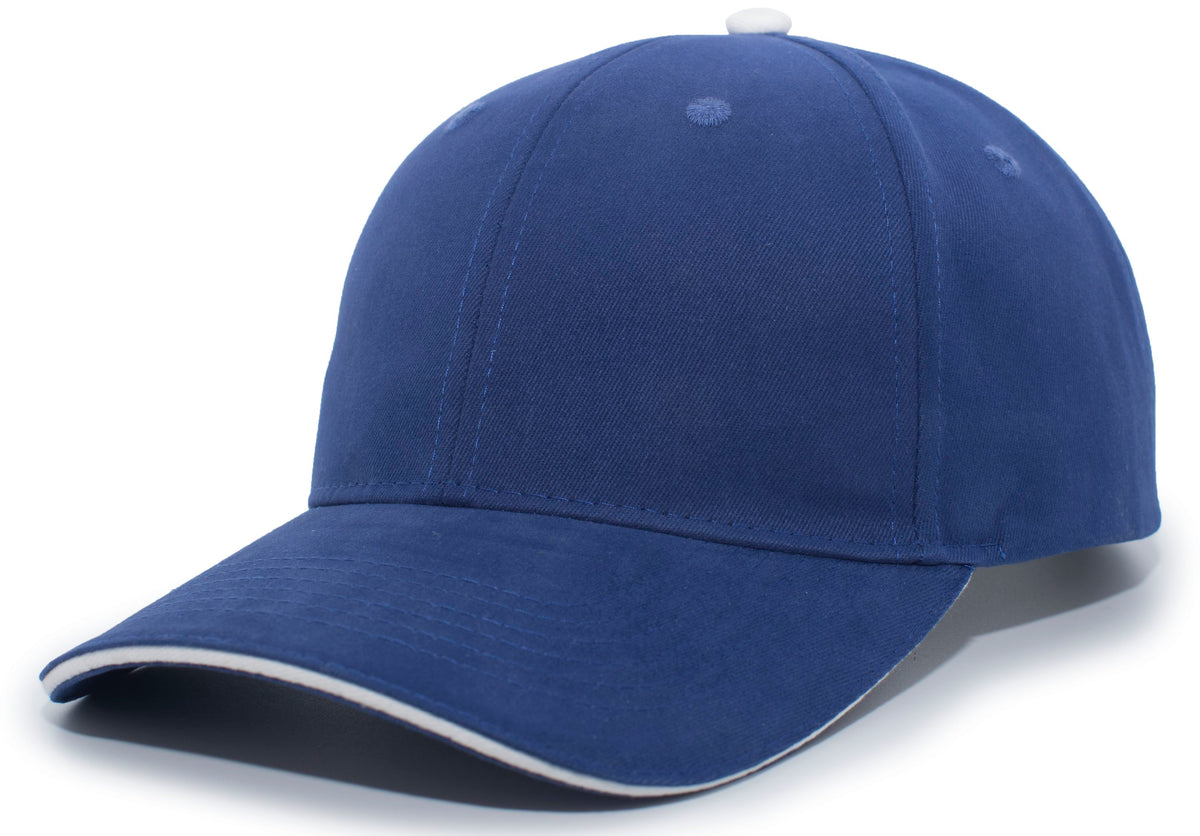 Brushed Twill Cap With Sandwich Bill