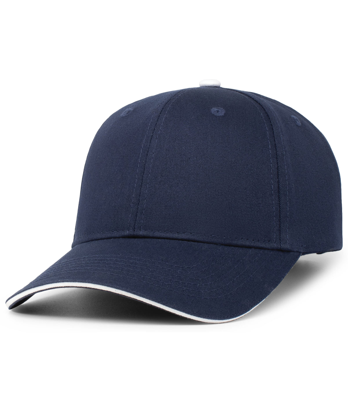Brushed Twill Cap With Sandwich Bill