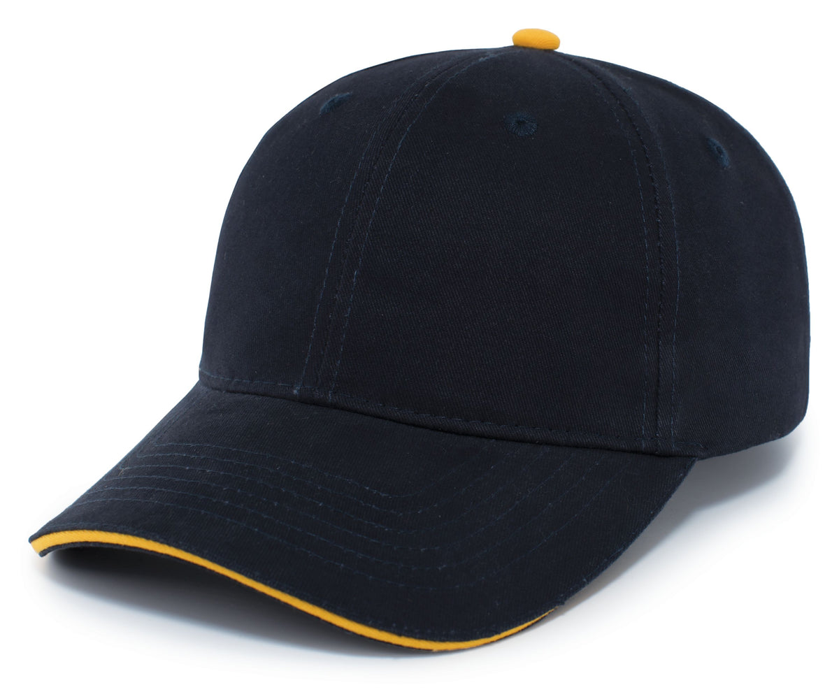Brushed Twill Cap With Sandwich Bill