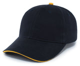 Brushed Twill Cap With Sandwich Bill