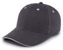 Brushed Twill Cap With Sandwich Bill