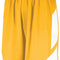 Yellow shorts with drawstring on a white background