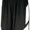 Black shorts with a white stripe on a white background
