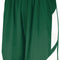 Green shorts with white accents on a white background