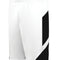 White shorts with a black diagonal stripe on a white background