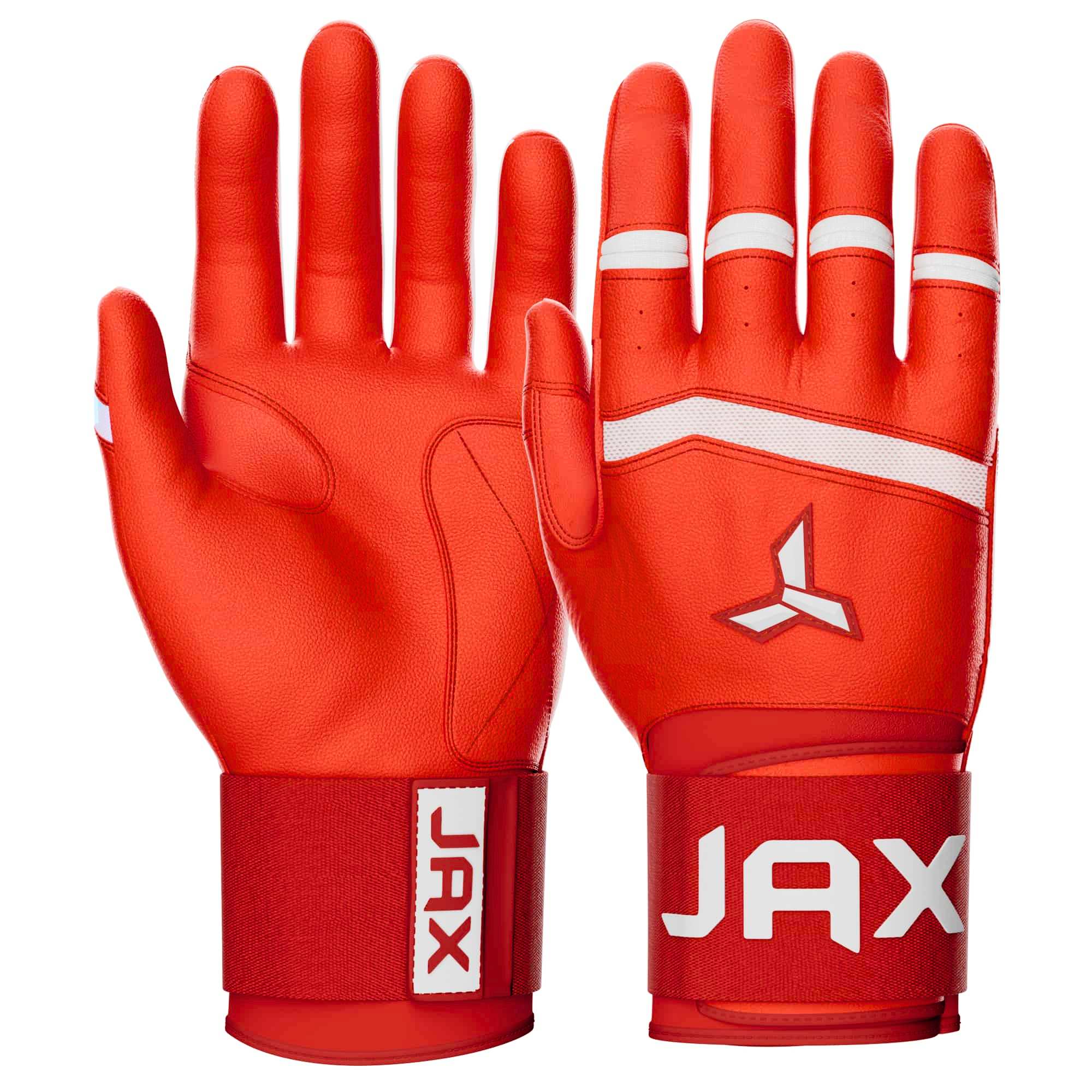 Jax Batting Gloves | Cherry Red | Strap Cuff