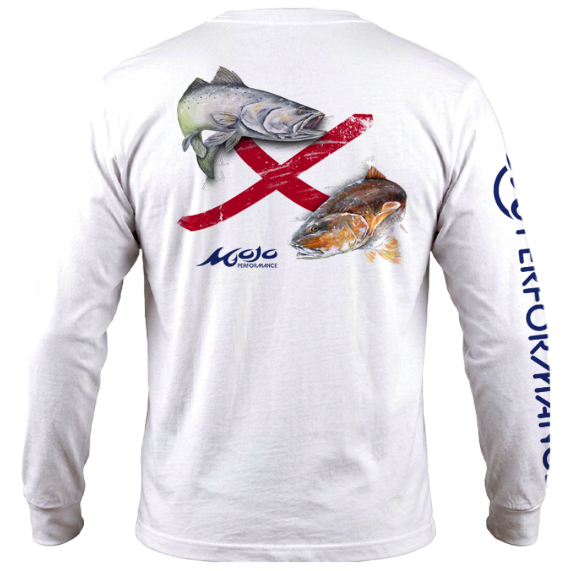 Men's SoWAL Sun Jersey Alabama Redfish Flag Long Sleeve