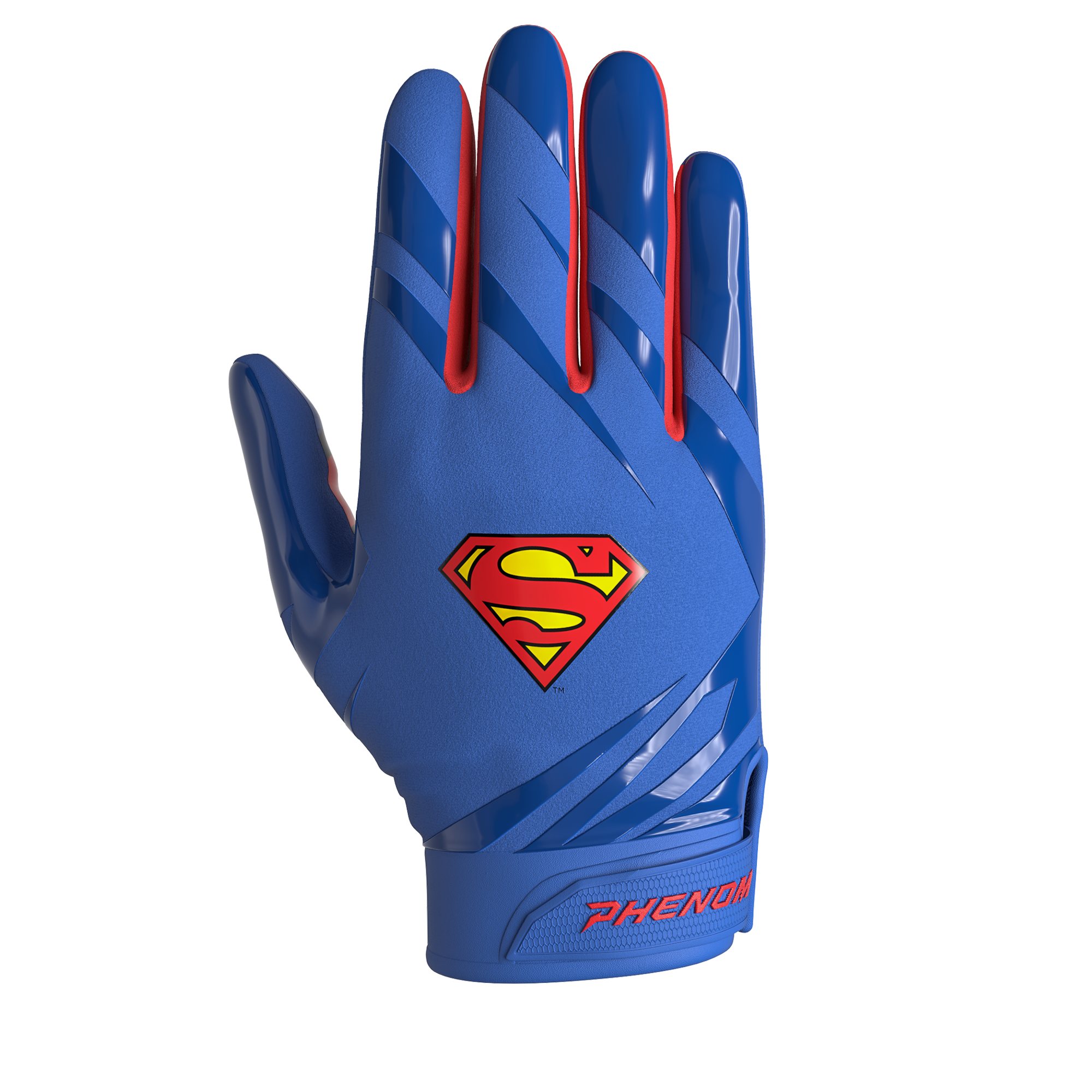 Superman Football Gloves - VPS5 by Phenom Elite