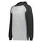 Gray and black hoodie on a white background