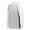 Gray and white hoodie on a white background