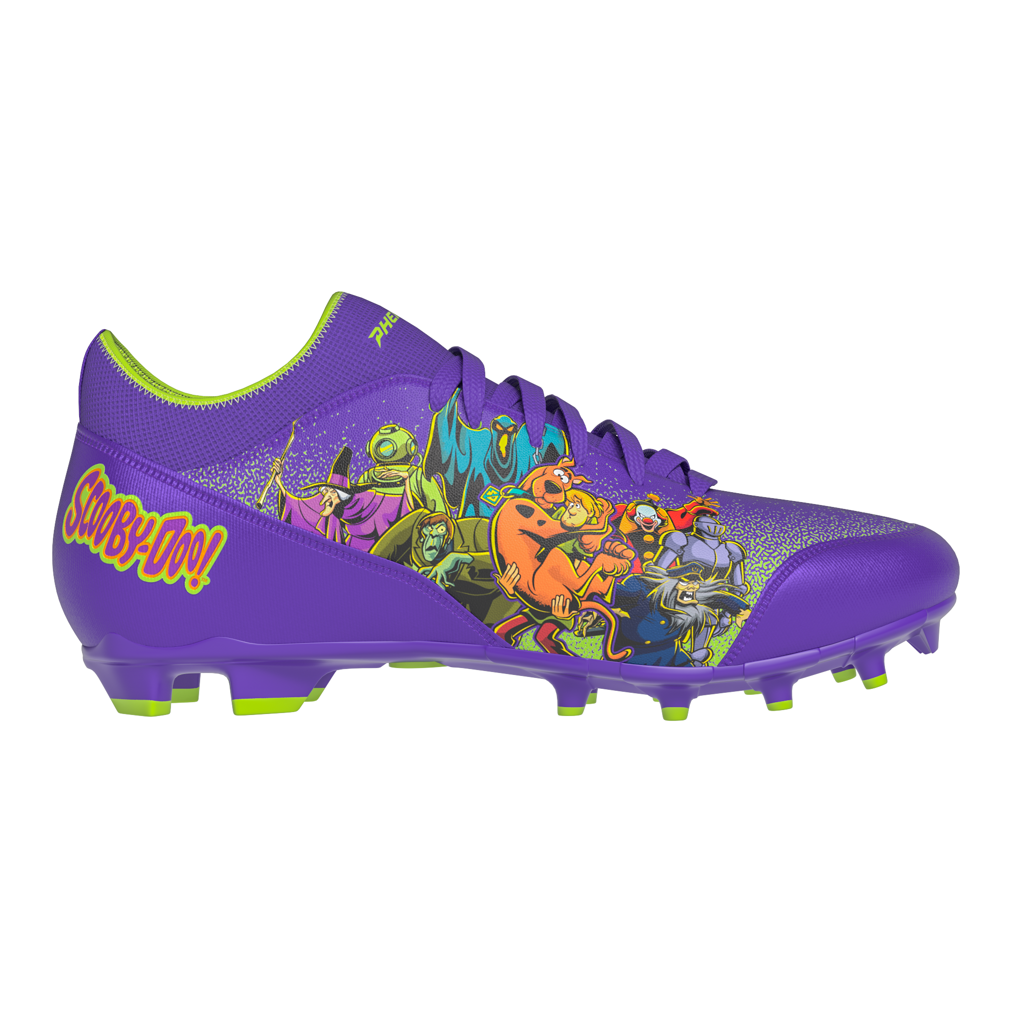 Scooby-Doo 'Unmasked' Purple Football Cleats - Velocity 3.0 by Phenom Elite