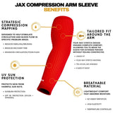 Jax | Restore Recovery Premium Arm Sleeve - Red - Pro Game Sports