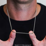 3mm Cuban Link Chain Necklace - Stainless Steel