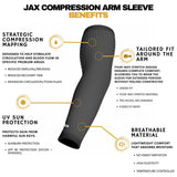 Jax | Restore Recovery Premium Arm Sleeve - Grey - Pro Game Sports
