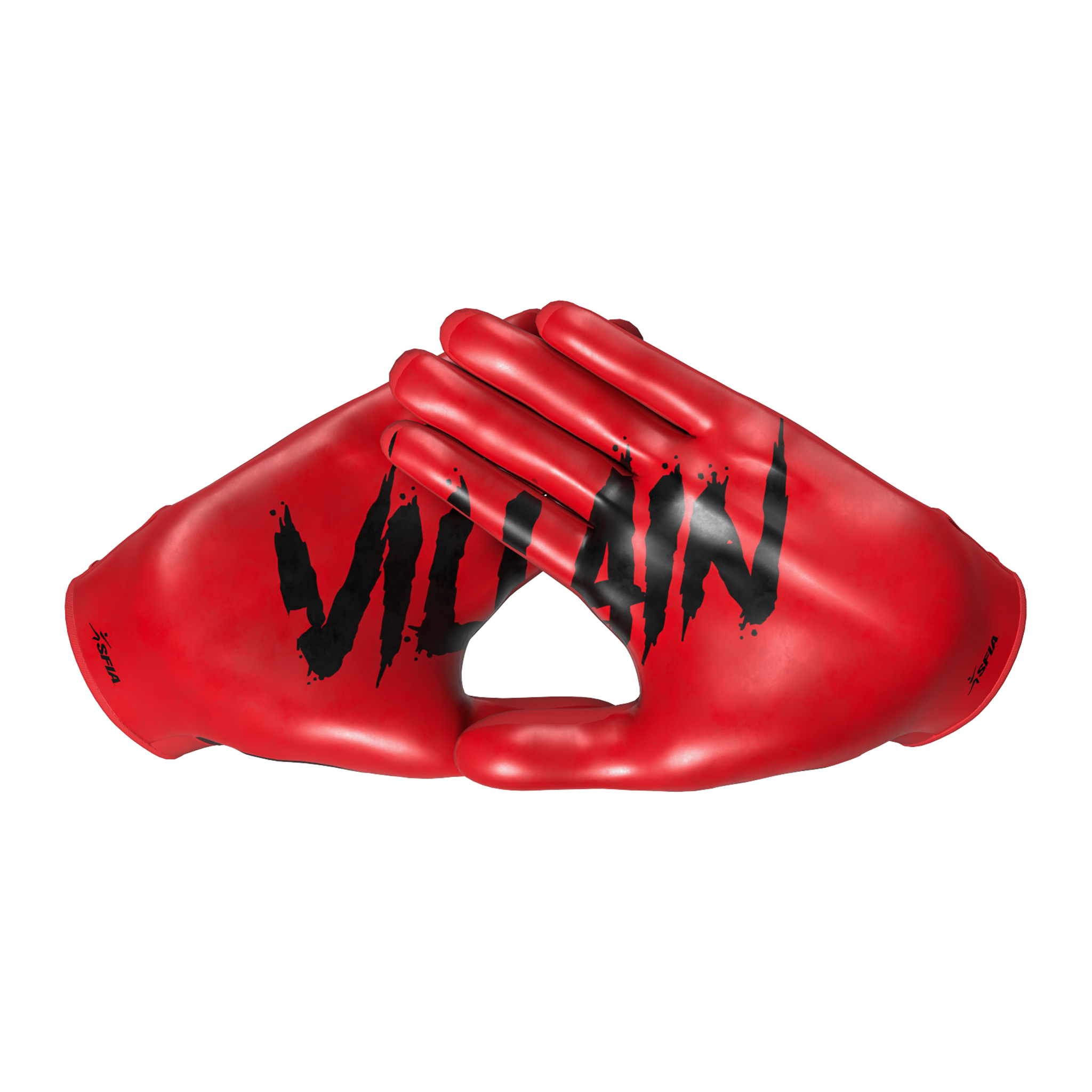 Red Villain Football Gloves - VPS1 by Phenom Elite