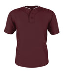 YOUTH TWO BUTTON MESH BASEBALL JERSEY