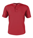 TWO BUTTON MESH BASEBALL JERSEY