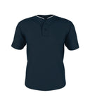 TWO BUTTON MESH BASEBALL JERSEY