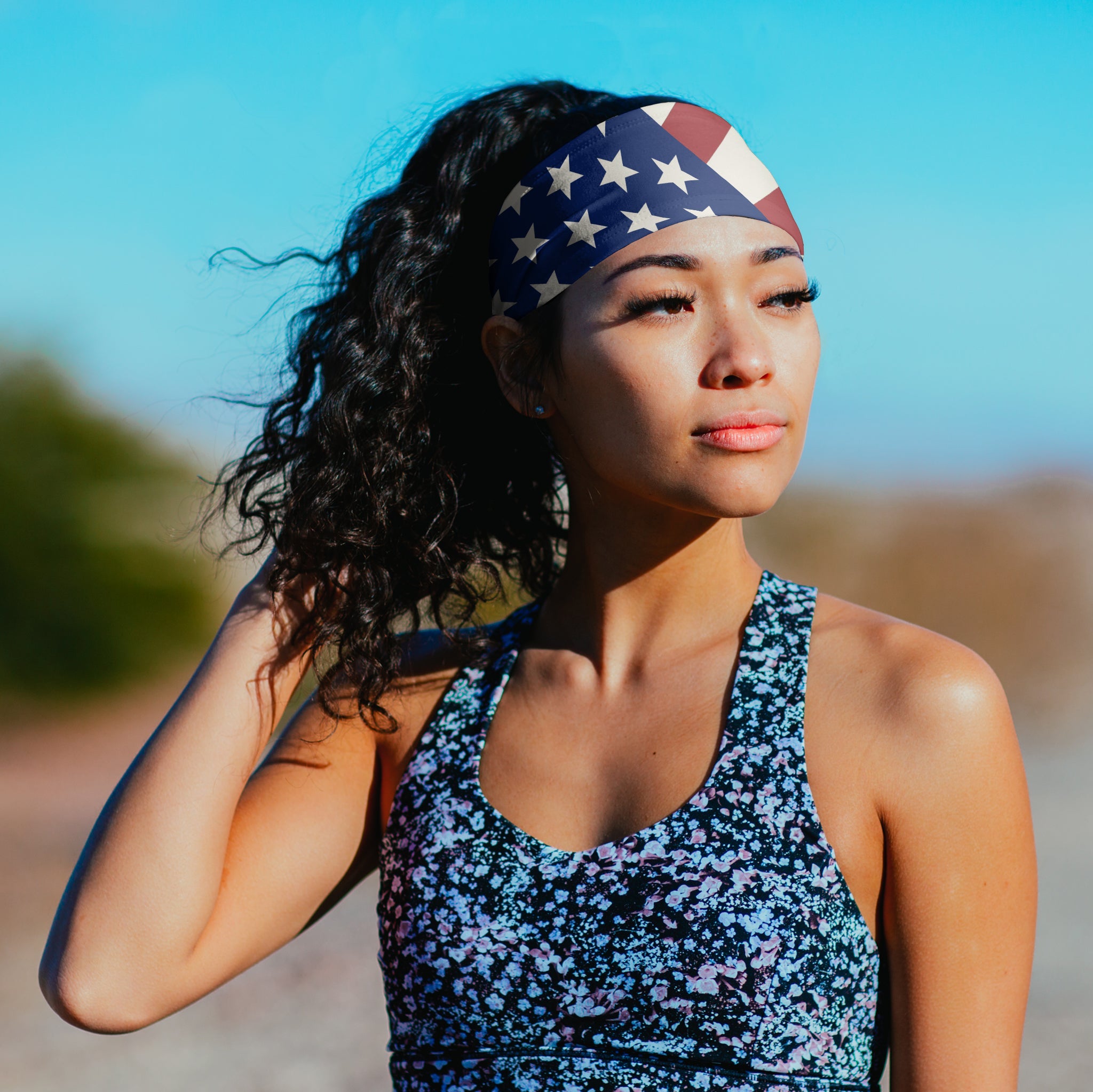 Country Flag Tapered Headbands