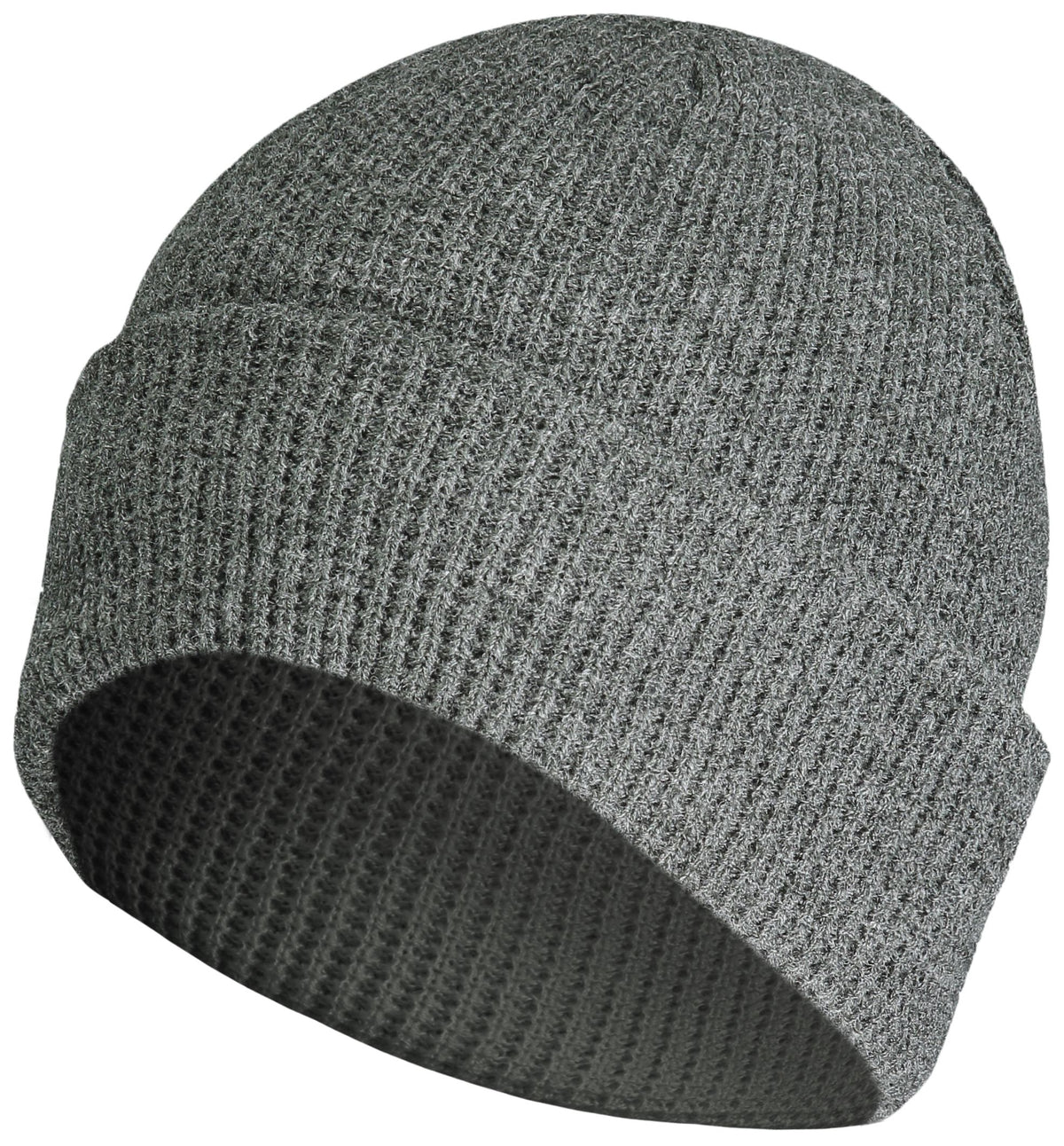 Waffle Knit Cuff Beanie