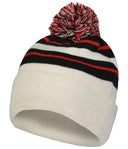 Knit Fold Over Pom-Pom Beanie
