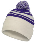 Knit Fold Over Pom-Pom Beanie