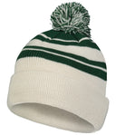 Knit Fold Over Pom-Pom Beanie
