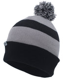 Knit Fold Over Pom-Pom Beanie