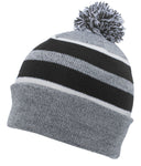 Knit Fold Over Pom-Pom Beanie