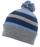 Knit Fold Over Pom-Pom Beanie